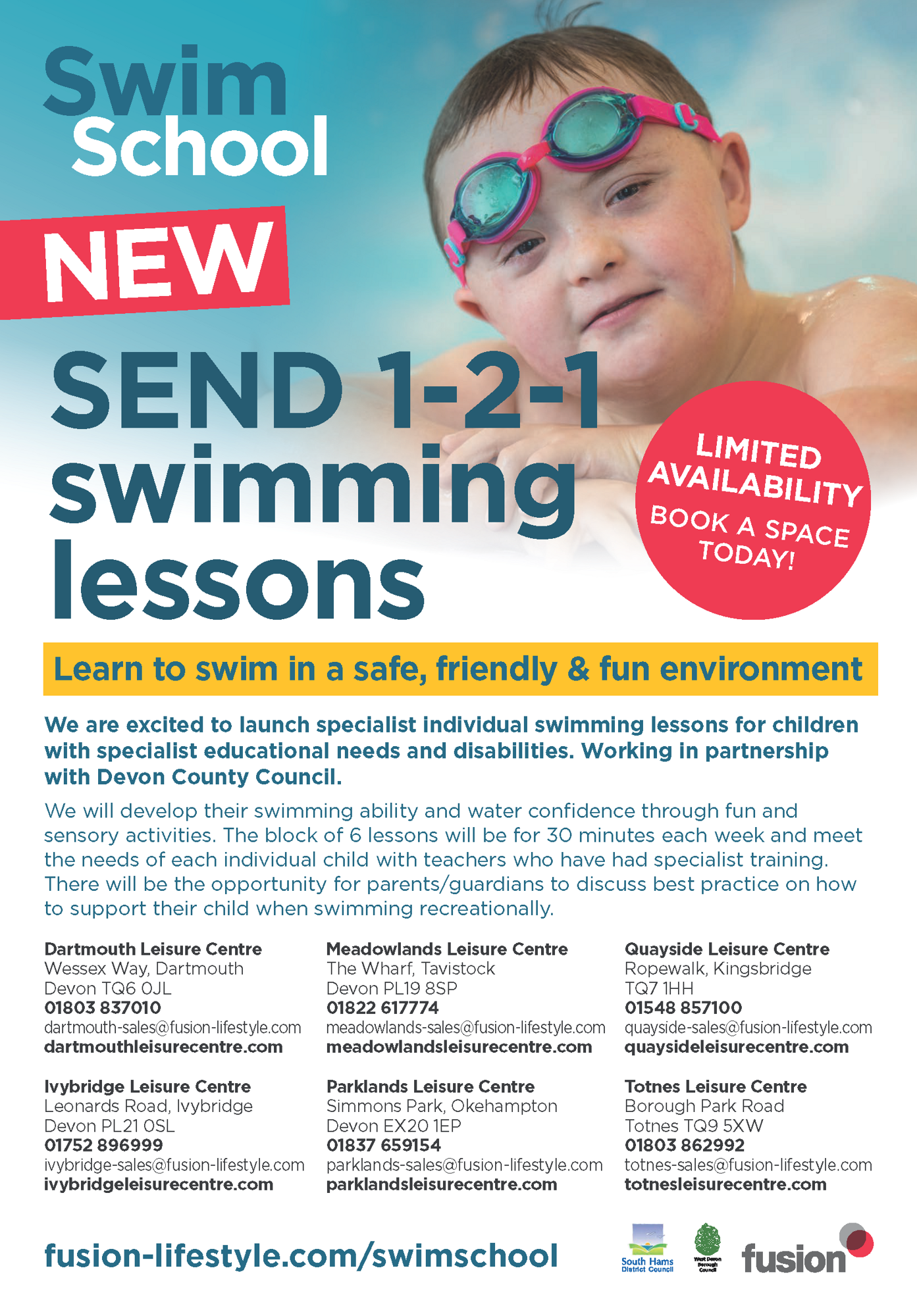 Fl01443 devon send 1 2 1 swimming lessons poster a4 lr v2 page 1