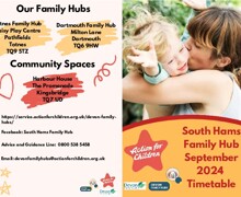 New south hams family hub september 2024 timetable